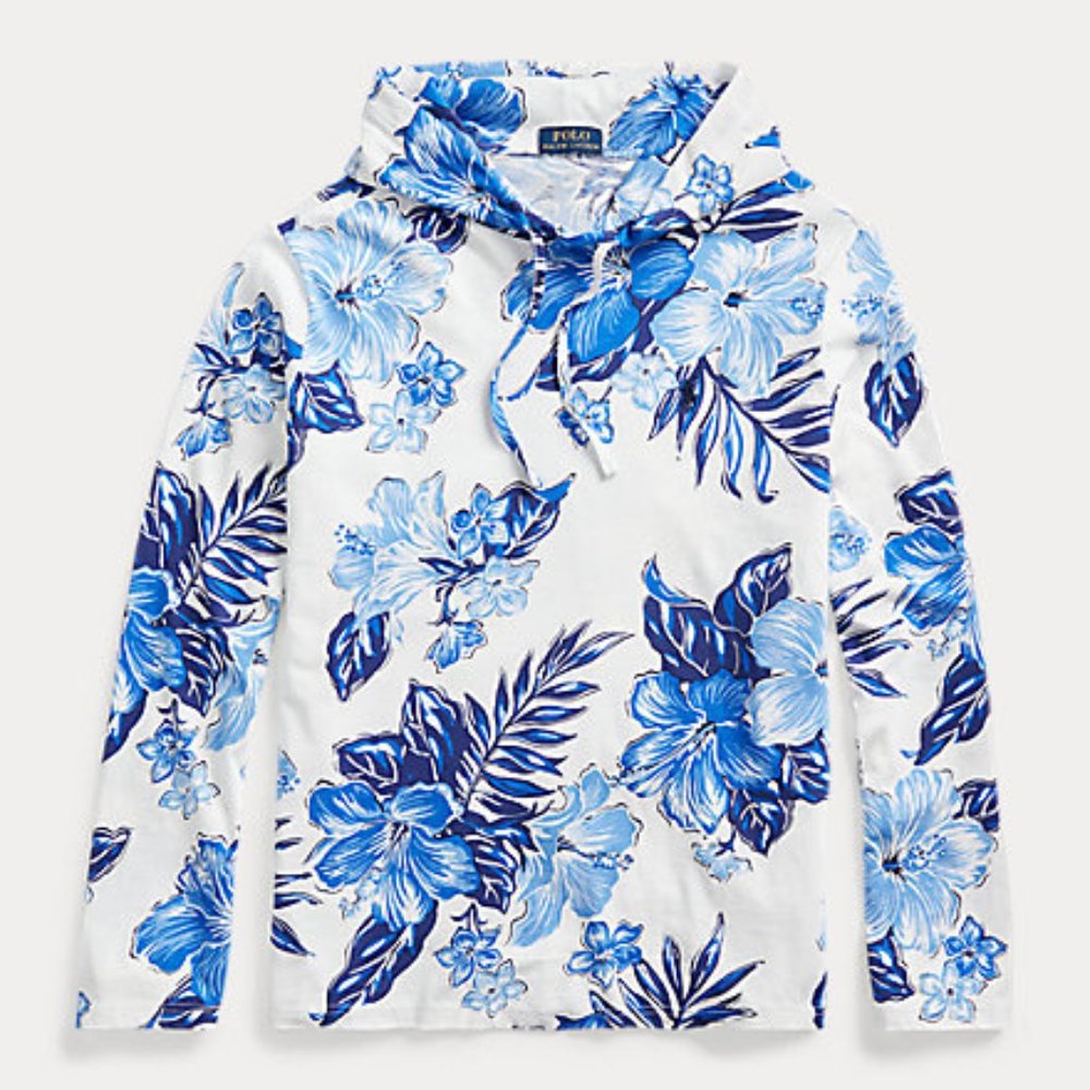 Lightly used Polo Ralph Lauren Men's Floral Hooded T-Shirt XXL